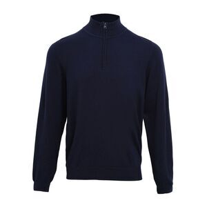 Premier Mens Zip Neck Sweatshirt / Navy